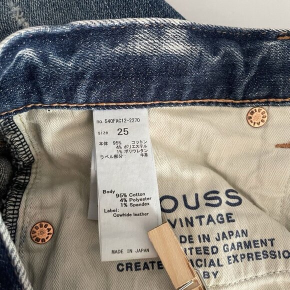 MOUSSY Vintage Adrian Friend Jeans Jean Blue Distressed Size 25 - Picture 7 of 11